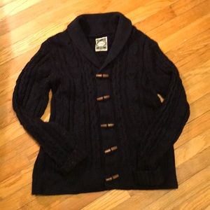 Navy Toggle Oversized Comfy Sweater Cardigan